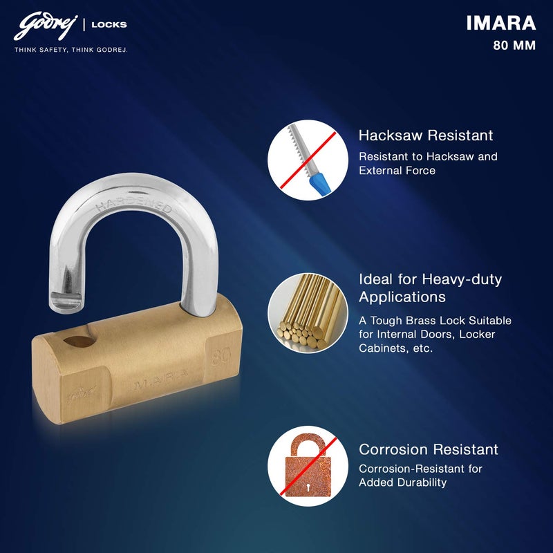 GODREJ Padlock Cylindrical 80mm - Image 3
